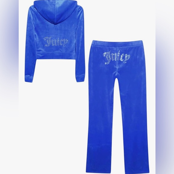 Juicy Couture Pants - Juicy Couture Tracksuit Blue Splash